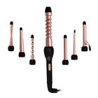Rose Gold Hair Styling Curling Iron Interchangeable Hair Curler Set